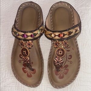 Colorful Embellished Women's Sandals